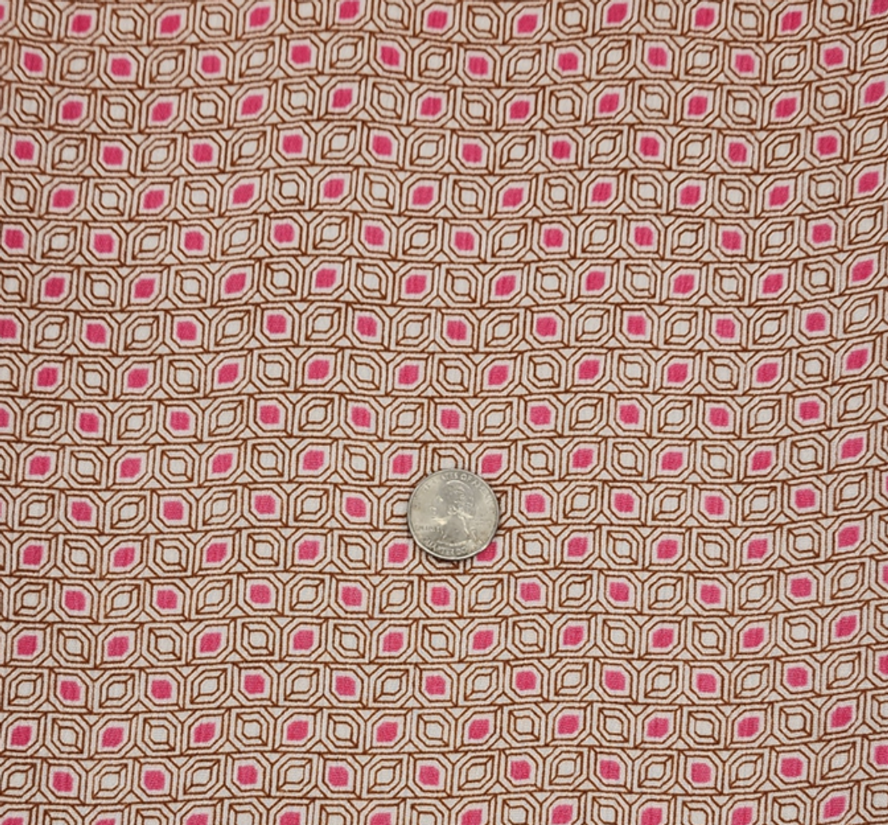 1 Yard Strawberry Colored Rayon Crinkle Breathable Lightweight Textured Fabric Width 50/52"