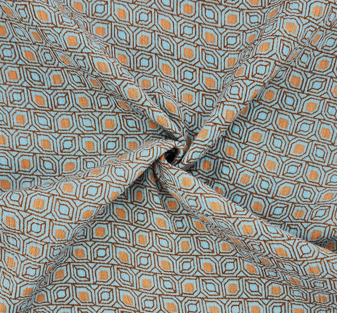 Rayon Crinkle 1D1842 100 Percent Rayon Fabric - Turquoise Crinkle, 50/52" Width