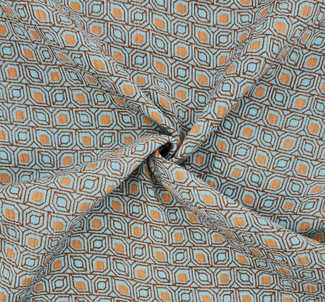 Rayon Crinkle 1D1842 100 Percent Rayon Fabric - Turquoise Crinkle, 50/52" Width