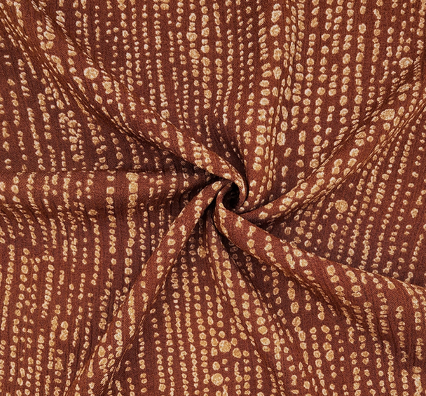 1 Yard Almond Rayon Crinkle Fabric Soft Lightweight Material for Blouses Dresses Skirts Width 50/52"
