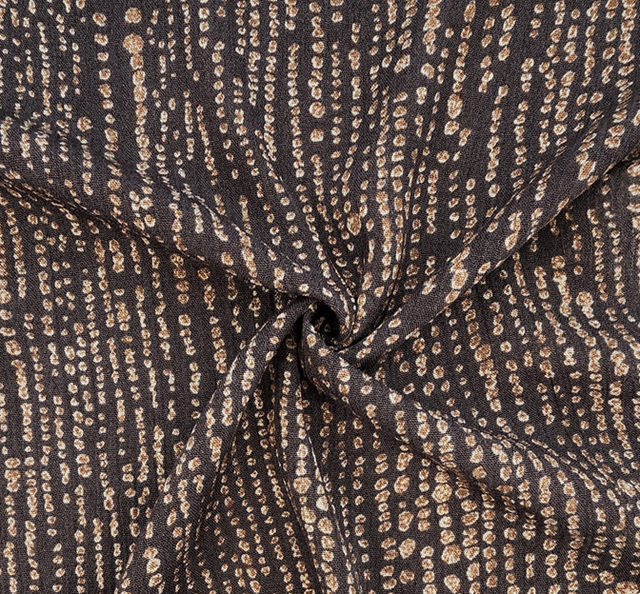 Rayon Crinkle 1D564 100 Percent Rayon Fabric - Asphalt Gray, Crinkled Texture, 50/52" Width