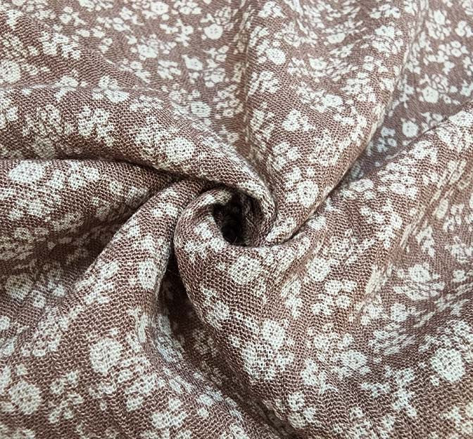 Rayon Crinkle 1A534 Rayon Fabric - Mauve Crinkle Texture, 50/52" Width