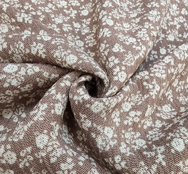 Rayon Crinkle 1A534 Rayon Fabric - Mauve Crinkle Texture, 50/52" Width