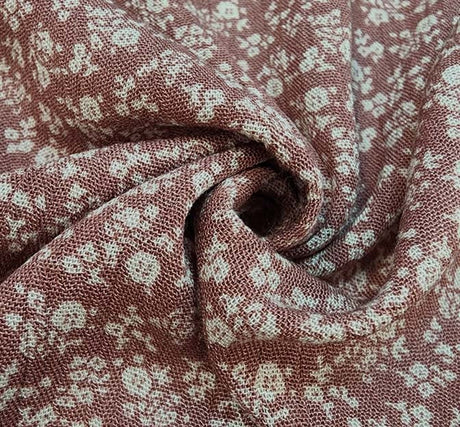 Rayon Crinkle 1A534 Rose Rayon Fabric - Rose Crinkle Texture, 50/52" Width (1 Yard)