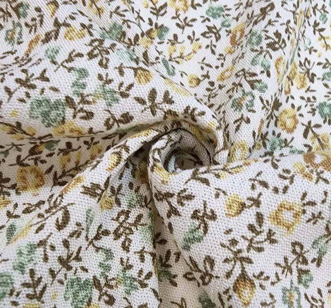 Rayon Crinkle 1A535 Rayon Fabric - Cream Bread, 50/52" Width (1 Yard)