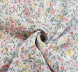 Rayon Crinkle 1A535 Rayon Fabric - Gray Orange Crinkle Texture, 50/52" Width (1 Yard)