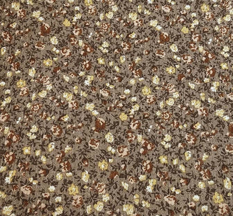 Rayon Crinkle 1A535 Rayon Fabric - Mocha, Crinkle Texture, 50/52" Width (1 Yard)