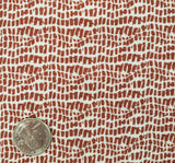 1 Yard Rayon Crinkle Fabric in Brick Color 50/52 Inch Wide 100 Percent Rayon