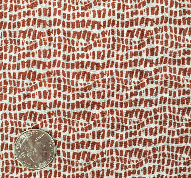 Rayon Crinkle 1D1164 Brick Rayon Fabric - Brick, 50/52" Width (1 Yard)