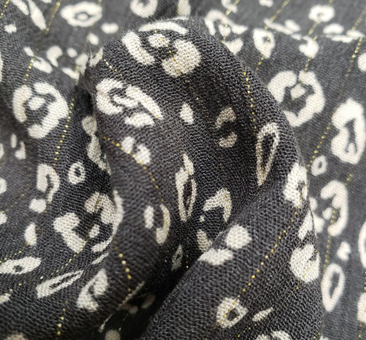 1 Yard Rayon Crinkle Charcoal Beige with Lurex Woven Fabric Lightweight 50/52” Wide 100% Rayon