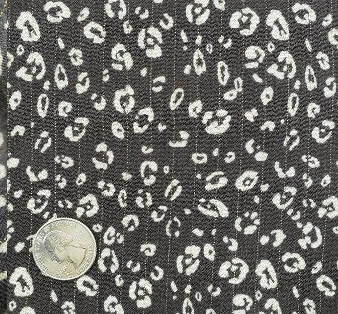Rayon Crinkle 1D1157 Rayon Fabric - Charcoal Beige With Lurex, Crinkle Texture, 50/52" Width