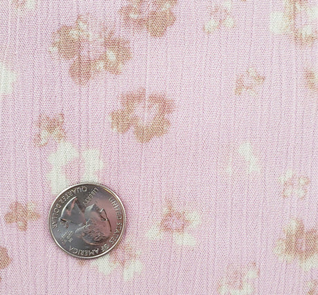 Rayon Crinkle 1D1180 Pink Rayon Fabric - Pink Crinkle Texture, 50/52" Width (1 Yard)
