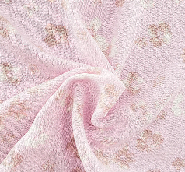 1 Yard Rayon Crinkle Crepon Fabric Pink Lightweight Apparel Material 50/52 Inches Width