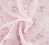 1 Yard Rayon Crinkle Crepon Fabric Pink Lightweight Apparel Material 50/52 Inches Width