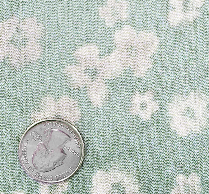 Rayon Crinkle 1D1180 100 Percent Rayon Fabric - Sage, Crinkle Texture, 50/52" Width (1 Yard)