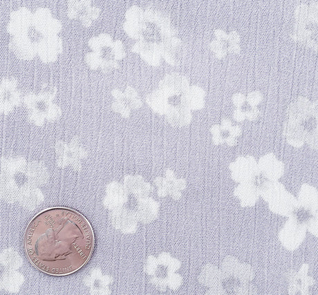 Rayon Crinkle 1D1180 Rayon Fabric - Silver Crinkle Texture, 50/52" Width (1 Yard)