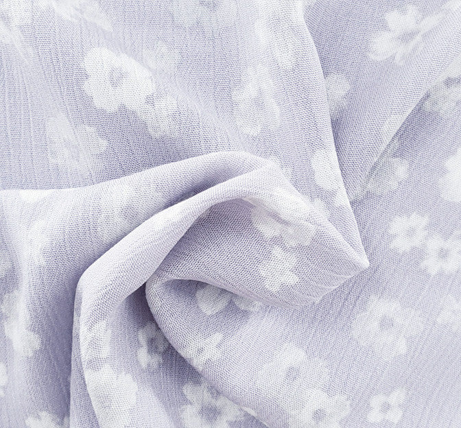 Rayon Crinkle 1D1180 Rayon Fabric - Silver Crinkle Texture, 50/52" Width (1 Yard)