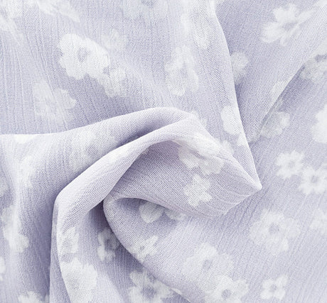 Rayon Crinkle 1D1180 Rayon Fabric - Silver Crinkle Texture, 50/52" Width (1 Yard)