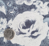 1D1254 Navy Rayon Crinkle Fabric - Navy Textured Crinkle, 50/52" Width (1 Yard)