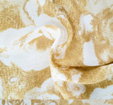 1 Yard Rayon Crinkle Pale Yellow Woven Fabric, 50/52" Wide 100% Rayon
