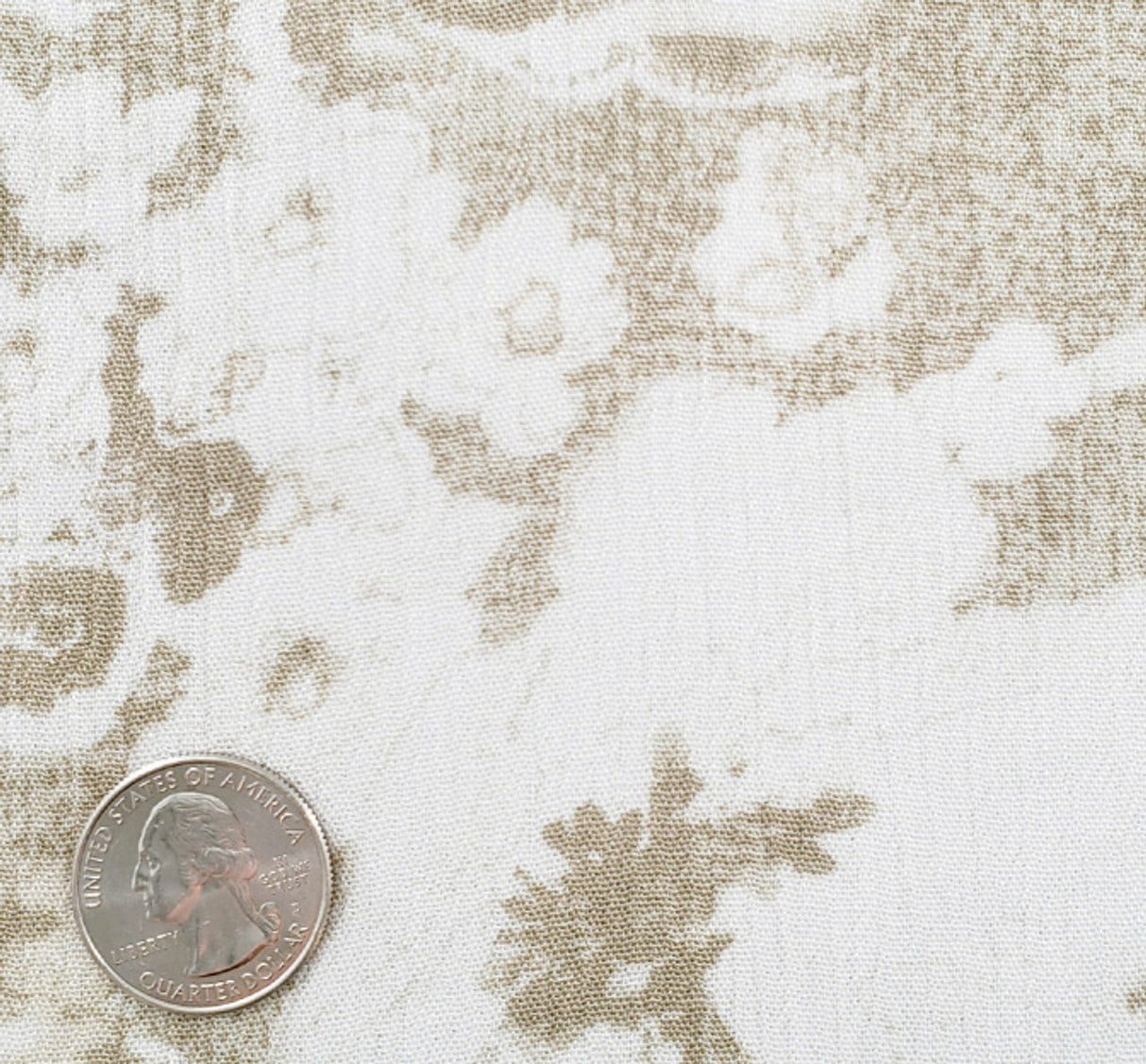 1 Yard Taupe Color Rayon Crinkle Woven Fabric 50/52 Inch Wide for Sewing and Apparel
