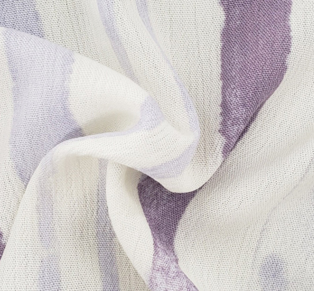 1 Yard Rayon Crinkle Lilac Ivory Woven Fabric, 50/52? Wide 100% Rayon