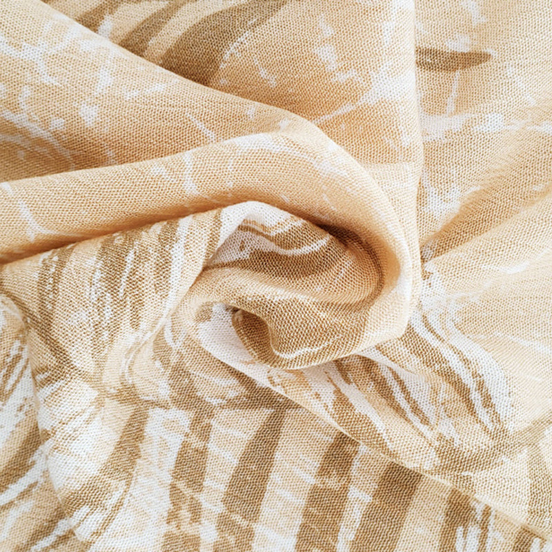 1 Yard Taupe Rayon Crinkle Woven Fabric 50/52 Inch Wide Lightweight and Drapey