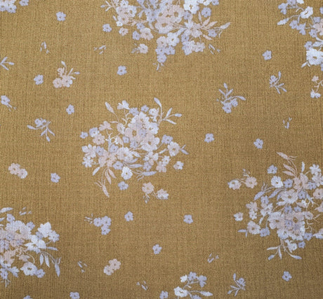 1 Yard Crinkle Woven Fabric in Mustard Gold 100 Percent Rayon Great for Summer Wear