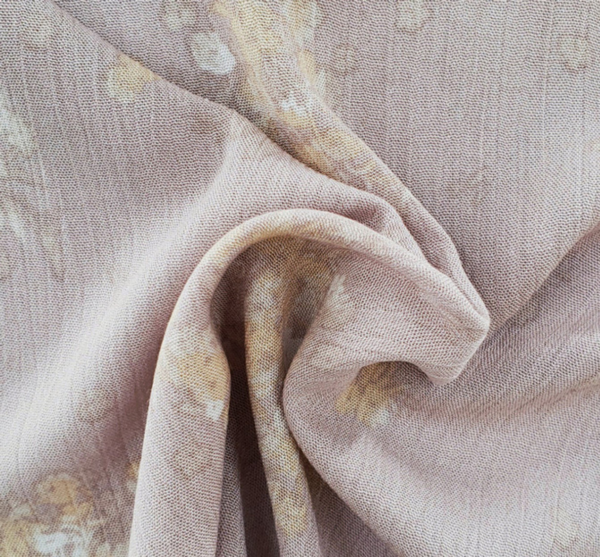 1 Yard Rose Dust Rayon Crinkle Woven Fabric 50/52 Inch Wide Soft and Elegant Drape