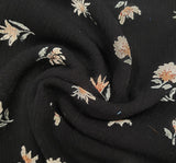 Rayon Crinkle 1D1384 100 Percent Rayon Fabric - Black Olive Crinkle Texture, 50/52" Width (1 Yard)