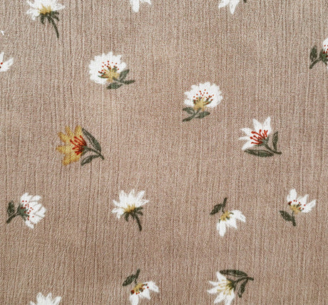 Rayon Crinkle 1D1384 Rayon Fabric - Taupe Olive, Crinkle Texture, 50/52" Width