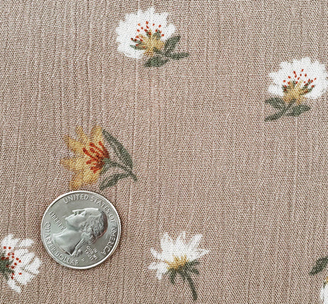 Rayon Crinkle 1D1384 Rayon Fabric - Taupe Olive, Crinkle Texture, 50/52" Width