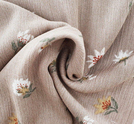 Rayon Crinkle 1D1384 Rayon Fabric - Taupe Olive, Crinkle Texture, 50/52" Width