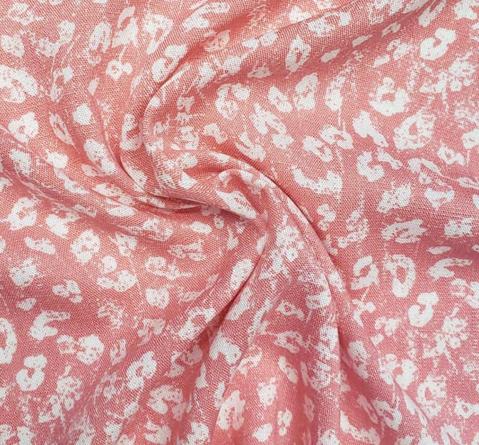 Rayon Slub 1D1420 100 Percent Rayon Fabric - Coral Pink, 55/56" Width