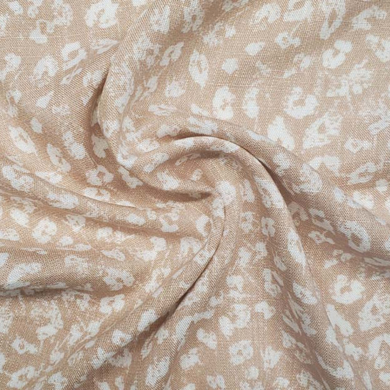 1 Yard Hazelnut Rayon Slub Fabric 55/56" Wide Textured Lightweight Apparel