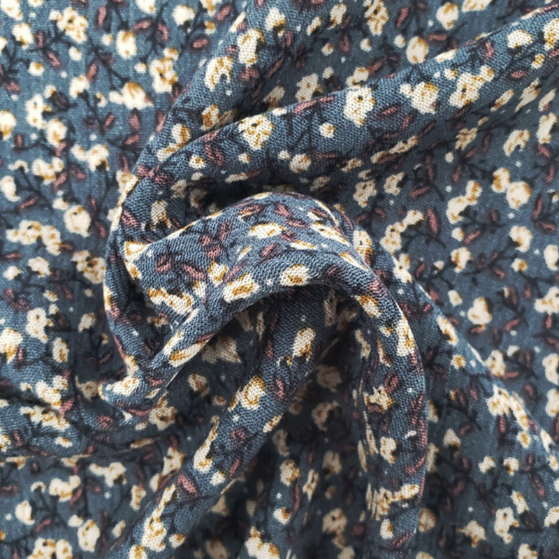 1 Yard Lightweight Rayon Crinkle Fabric for Blouses Dresses Skirts Draping Width 50/52"