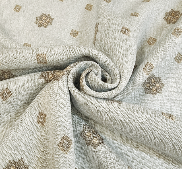 Rayon Crinkle 1D1472 Rayon Fabric - Blue Gray Crinkle Texture, 50/52" Width