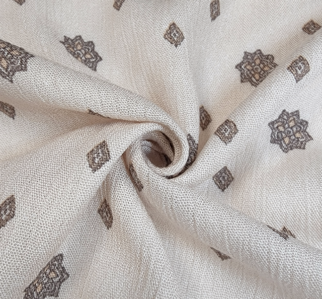 Rayon Crinkle 1D1472 Rayon Fabric - Taupe Crinkle Texture, 50/52" Width