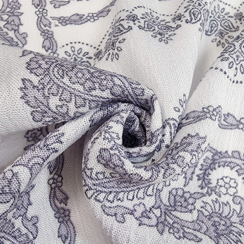 1 Yard 50/52" Ivory Slate Rayon Crinkle Lightweight Woven Crepon for Apparel Sewing
