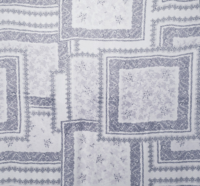 Rayon Crinkle 1D1478 Rayon Fabric - Ivory Slate Crinkle Texture, 50/52" Width