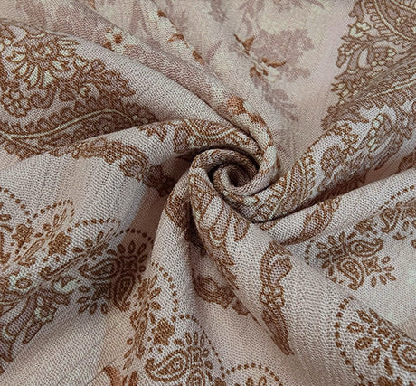 Rayon Crinkle 1D1478 Rose Dust Rayon Fabric - Rose Dust, Crinkle Texture, 50/52" Width