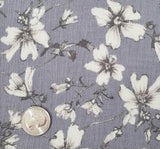 1 Yard Ash Rayon Crinkle Fabric 50/52" Wide Lightweight Woven Crepon Lightweight