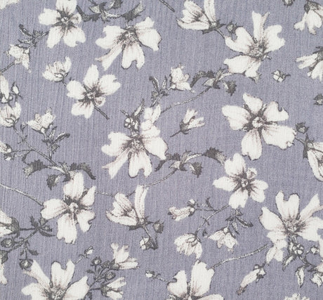 1D1482 Ash Rayon Crinkle Fabric - Ash Textured Crinkle, 50/52" Width (1 Yard)