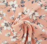1 Yard Lightweight 50/52" Wide Crepon for Dresses & Skirts Coral Rayon Crinkle Fabric