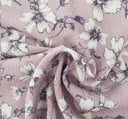 1 yarda de tela arrugada de rayón rosa polvo con delicada textura plisada para vestidos elegantes, blusas suaves y faldas, ancho de 50/52 pulgadas