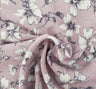 1 Yard Rose Dust Rayon Crinkle Fabric Featuring Delicate Pleated Texture for Elegant Dresses Soft Blouses and Skirts 50/52 Inch Width