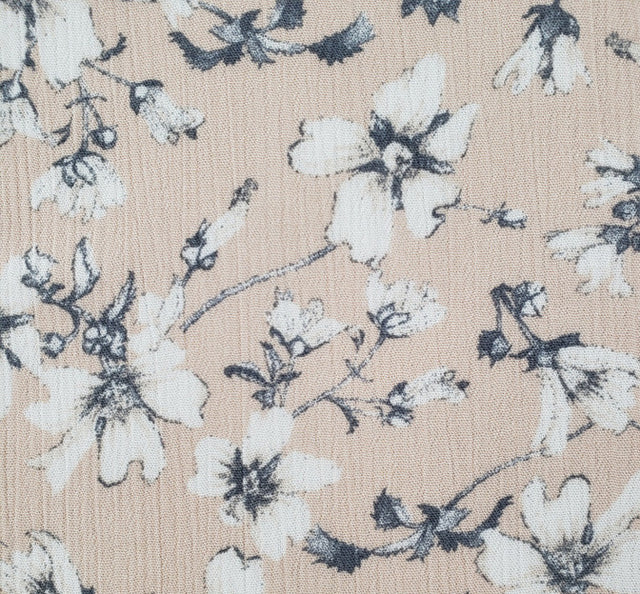 Rayon Crinkle 1D1482 100 Percent Rayon Fabric - Tan Crinkle Texture, 50/52" Width