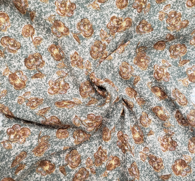 Rayon Crinkle 1D1484 Green Rayon Fabric - Green Crinkle Texture, 50/52" Width