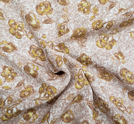 Rayon Crinkle 1D1484 Rayon Fabric - Tan Crinkle Texture, 50/52" Width (1 Yard)