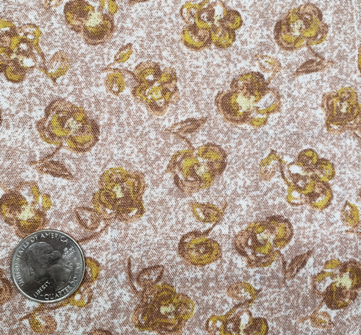 1 Yard Tan Rayon Crinkle Fabric 50/52" Wide Lightweight Crepon for Apparel & Sewing